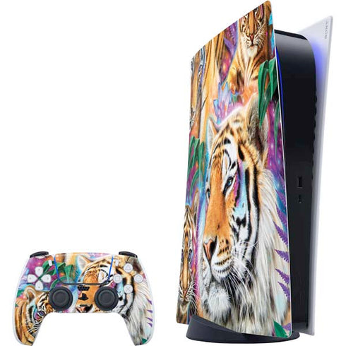 Daydream Galaxy Tigers by Sheena Pike PlayStation PS5 Skins